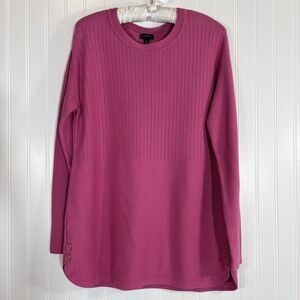 Talbots Womens Rose Pink Sweater Size M Office Classic Preppy Feminine Soft Cozy